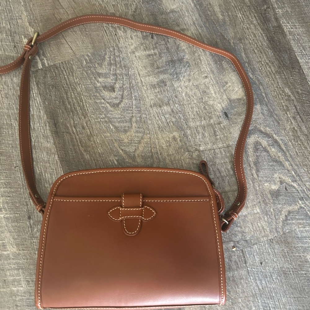 NWOT Liz Claiborne Brown Crossbody Bag with Structured Design